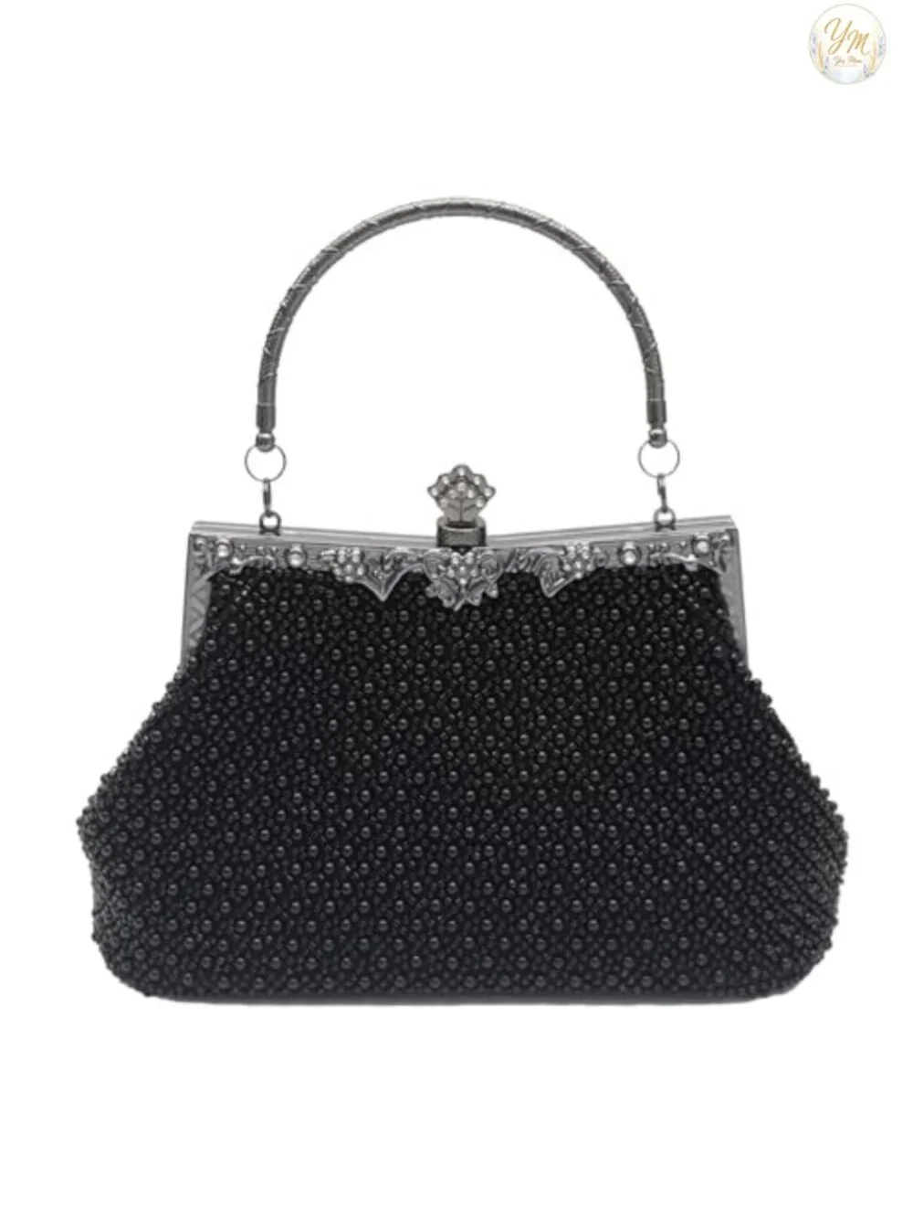 1920s Vintage Beaded Evening Bag Clutch Purse for Women, Handcrafted with Chain